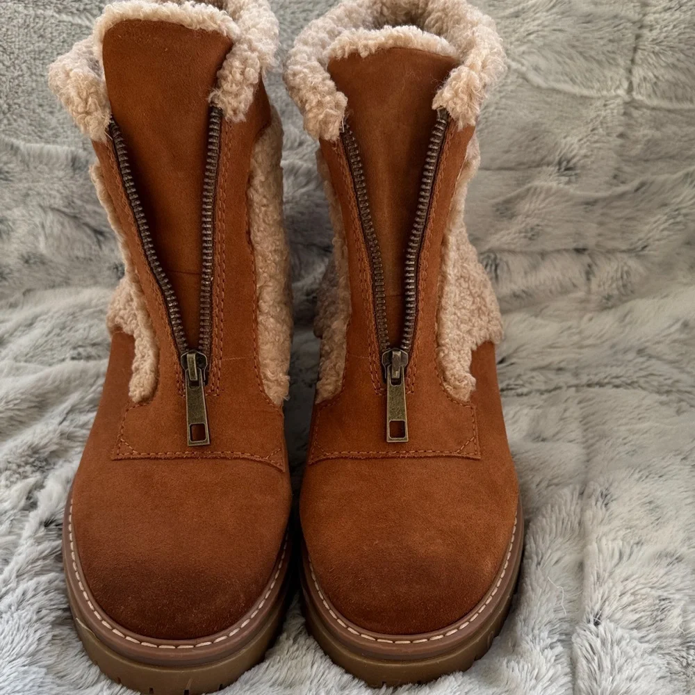 Naturalizer “Jett” Tan Shearling Ankle Boots size 9 1/2 NWOT - Picture 7 of 8